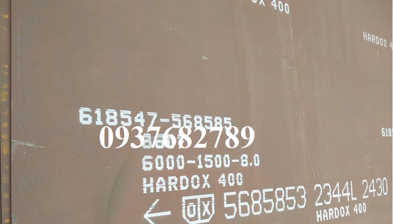 THÉP TẤM HARDOX 400 DÀY 8 x 1500 x 6000mm THÉP TẤM HARDOX 400 DÀY 8 x 1500 x 6000mm