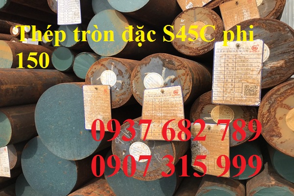 Thép tròn đặc S45C phi 150 Thép tròn đặc S45C phi 150