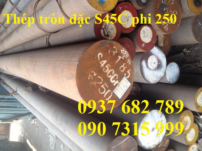 Thép tròn đặc s45c phi 250 Thép tròn đặc s45c phi 250