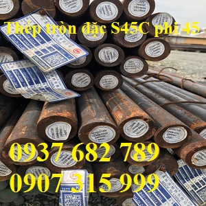 Thép tròn đặc S45C phi 45