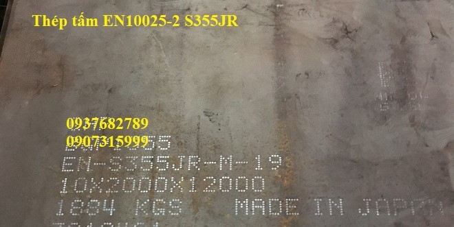 Thép tấm EN10025-2 S355JR NIPPON STEEL NHẬT BẢN Thép tấm EN10025-2 S355JR NIPPON STEEL NHẬT BẢN