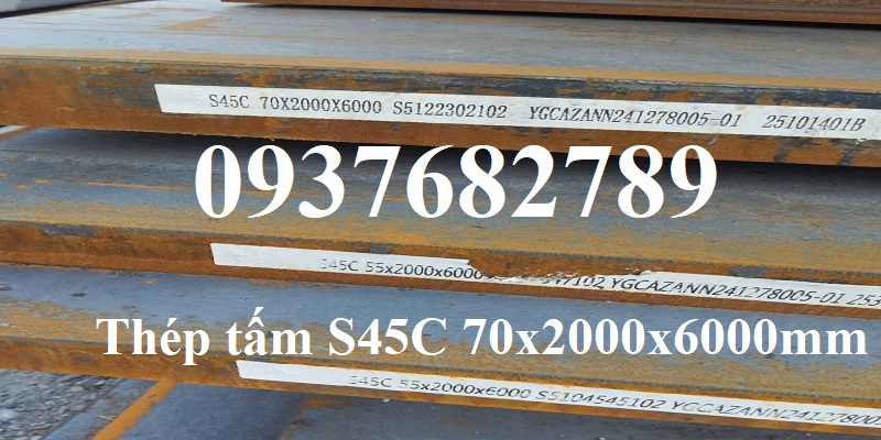 THÉP TẤM S45C DÀY 70MM TRUNG QUỐC THÉP TẤM S45C DÀY 70MM TRUNG QUỐC