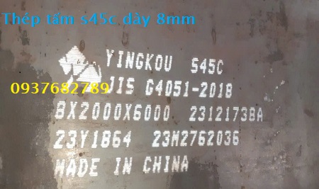thép tấm s45c dày 8mm thép tấm s45c dày 8mm