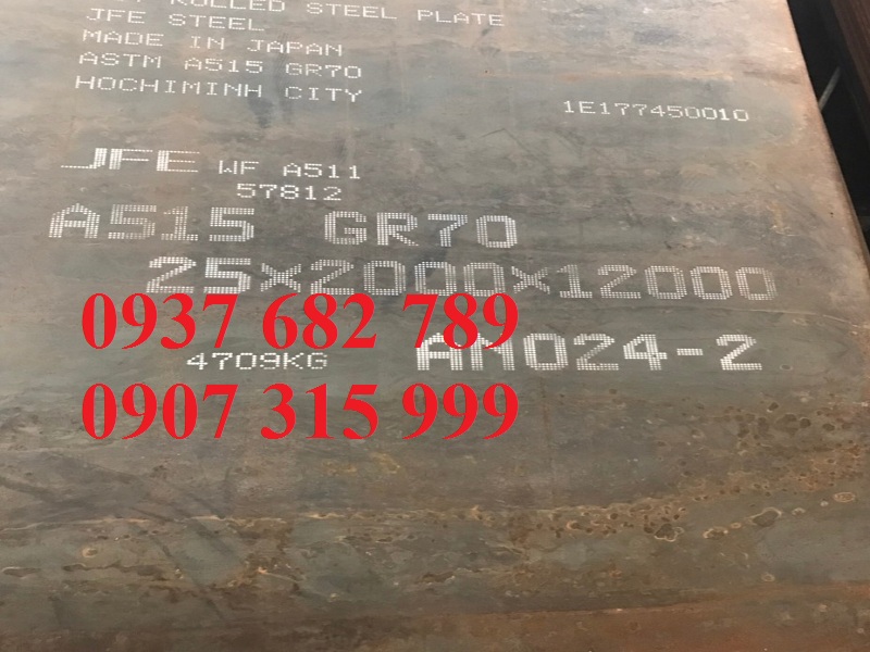 Thép Tấm A515 GR70 Hàn Quốc / Nhật Bản  Thép Tấm A515 GR70 Hàn Quốc / Nhật Bản