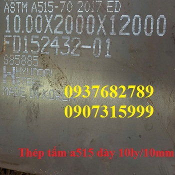 Thép tấm a515 dày 10ly khổ: 10000x2000x12000mm Thép tấm a515 dày 10ly khổ: 10000x2000x12000mm