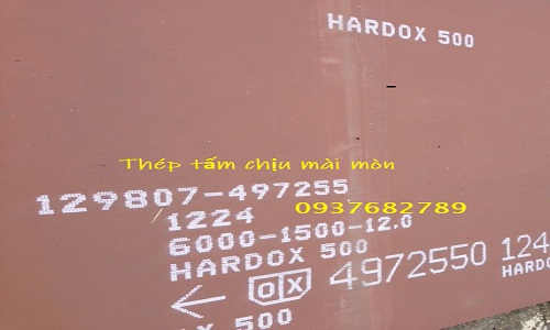 Thép tấm Hardox 500 dày 12mm 12ly 12li Thép tấm Hardox 500 dày 12mm 12ly 12li