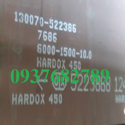 Thép tấm hardox 450 dày 10mm Thép tấm hardox 450 dày 10mm