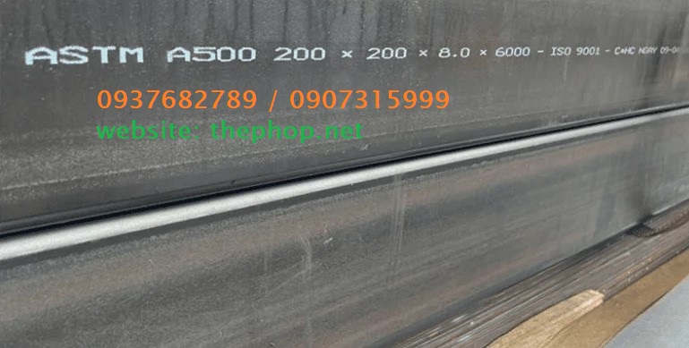 Thép hộp 200x200 tiêu chuẩn GP/T Q235 5ly 6ly 8ly 10ly 12ly  Thép hộp 200x200 tiêu chuẩn GP/T Q235 5ly 6ly 8ly 10ly 12ly