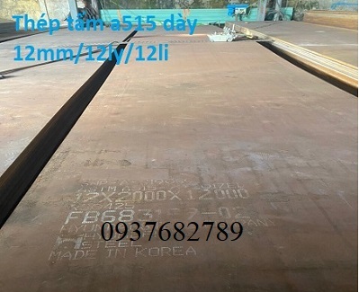 Giá thép tấm chịu nhiệt theo tiêu chuẩn ASTM A515 Gr70 dày 12mm(12ly,12li) Giá thép tấm chịu nhiệt theo tiêu chuẩn ASTM A515 Gr70 dày 12mm(12ly,12li)