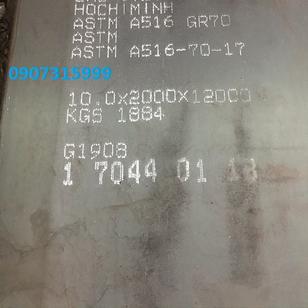 THÉP TẤM CHỊU NHIỆT ASTM A516 GR70 DÀY 10LY/10MM THÉP TẤM CHỊU NHIỆT ASTM A516 GR70 DÀY 10LY/10MM