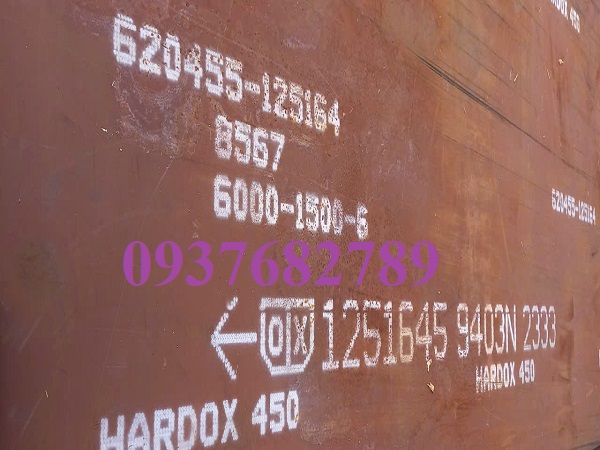 Thép tấm hardox 450 dày 6mm Thép tấm hardox 450 dày 6mm