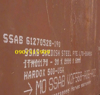 THÉP TẤM HARDOX 500 DÀY 30MM THÉP TẤM HARDOX 500 DÀY 30MM