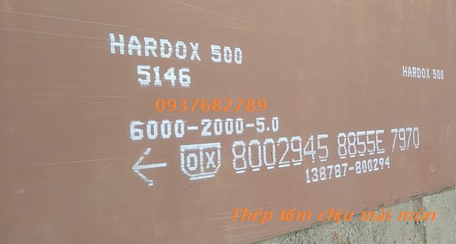 THÉP TẤM HARDOX 500 DÀY 5MM / 5LY / 5LI THÉP TẤM HARDOX 500 DÀY 5MM / 5LY / 5LI
