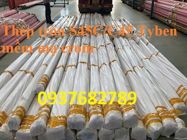 Thép tròn Tyben mềm mạ crom phi 85mm, 90mm, 95mm, 100mm Thép tròn Tyben mềm mạ crom phi 85mm, 90mm, 95mm, 100mm
