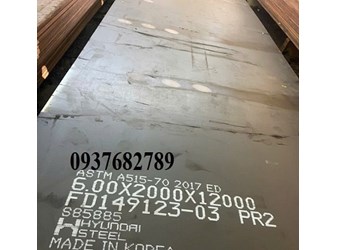 Giá thép tấm chịu nhiệt theo tiêu chuẩn ASTM A515 Gr70 dày 6mm(6ly,6li)