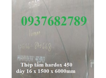 Thép tấm hardox 450 dày 16mm/16ly/16li 